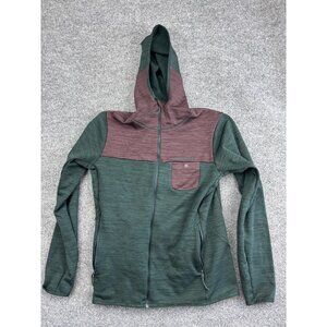 Kari Traa Jacket Womens Medium Green Purple Full Zip Hooded Stretch Athletic